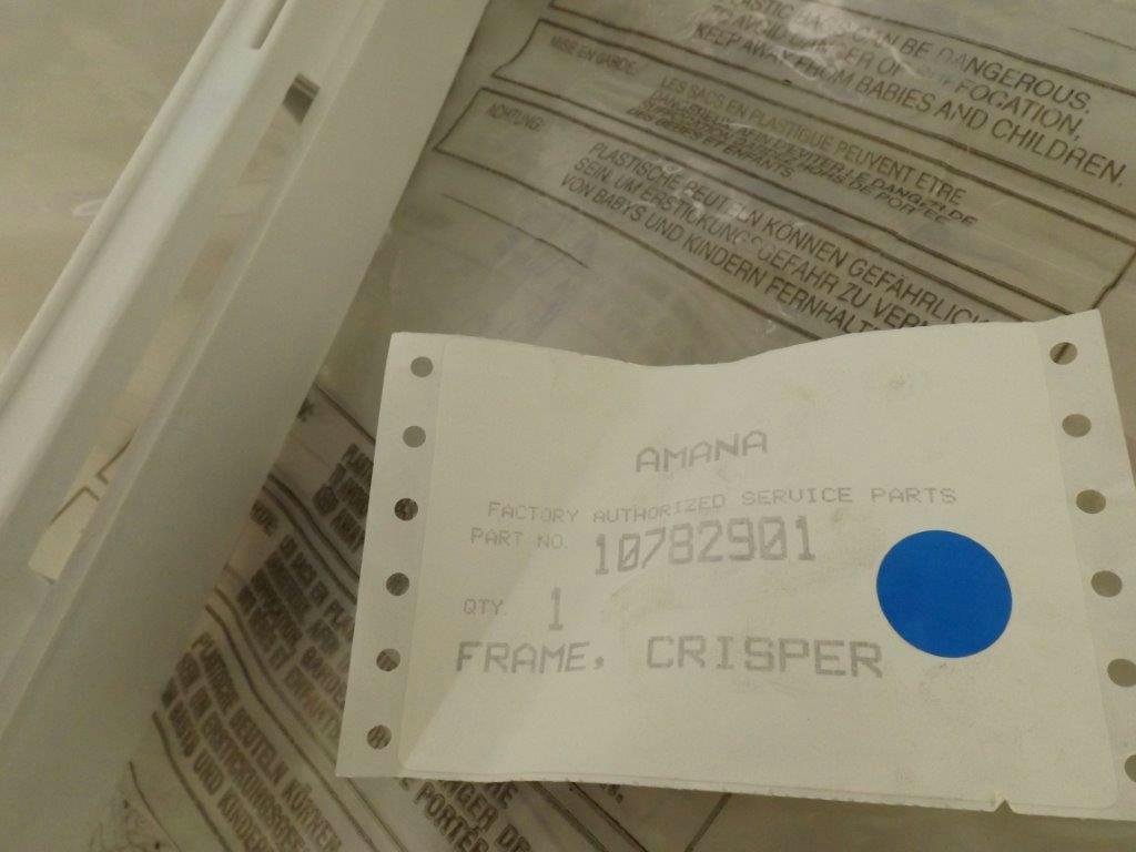 AMANA WHIRLPOOL REFRIGERATOR 10782901 CRISPER FRAME NEW AMANA WHIRLPOOL REFRIGERATOR 10782901 CRISPER FRAME NEW